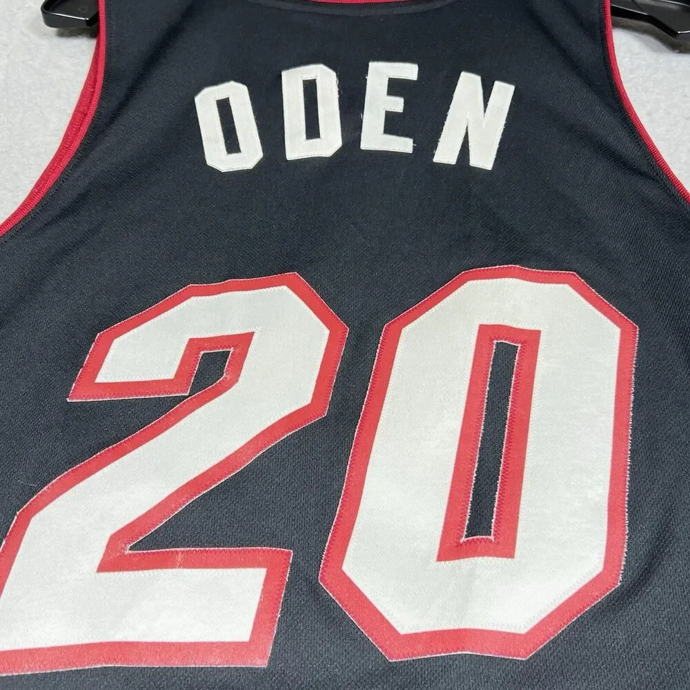 VTG Adidas 2013-14 Greg Oden #20 NBA Miami Heat Jersey Black Swingman Size Large